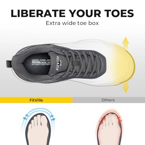 FitVille Extra Wide Spikeless Golf Shoes