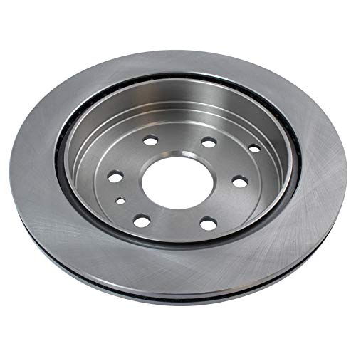 Image of TRQ Rear Brake Pad and Rotor Set Ceramic Vented Rotors