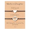 MANVEN Mothers Day Jewelry Gifts for Mom Daughter Mother Daugther Bracelets Birthday Gifts for Mom Matching Heart Bracelet