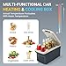 JOYFRIGO Portable Car Refrigerator, 6 Quart (6L) Dual-Use Electric Cooler, 12 Volt DC &110V AC, Compact Electric Fridge, 12V Small Fridge, Thermoelectric Cooler & Warmer for Car, RV, Camping, Plug-In
