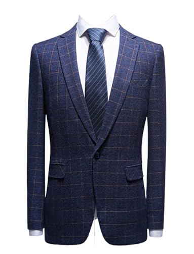 Blazer à carreaux homme fini les vestes inconfortables au bureau col cranté