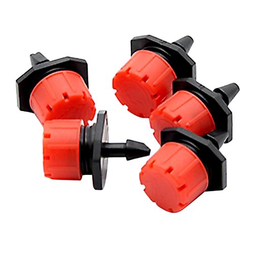 Yardwe 30PCS Adjustable Irrigation Drippers Sprinklers 1/4 Inch Emitter Dripper Micro Drip Irrigation Sprinklers for drip Irrigation System Parts Garden Watering