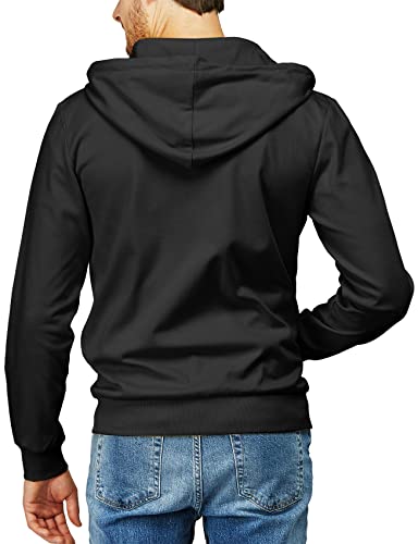 H2H Men's Zip Up Hoodie Lightweight Long Sleeve Basic Slim Fit Cotton SweatShirt with Pocket4