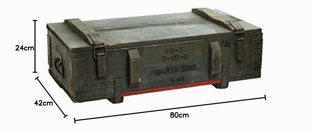 Kistenkolli Altes Land Munitionskiste PG 7 Aufbewahrungskiste ca 80x42x24cm Militärkiste Munitionsbox Holzkiste Holzbox Weinkiste Apfelkiste Shabby Vintage