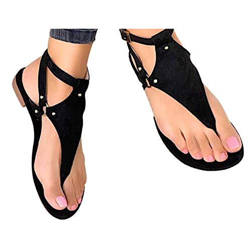 NarZhou Sandals for Women Casual Summer Beach Sandals Wedge Buckle Strap Platform Sandals Strappy Flip Flop Womens Sandals