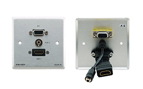 Kramer Wall Plate PASIVO - 15 Pines, Audio 3.5MM Y HDMI. Deja Pasar EDID (WXA-H/EU(G)-80) Electronics WXA-H, 69 MM, 40 MM, 114 MM