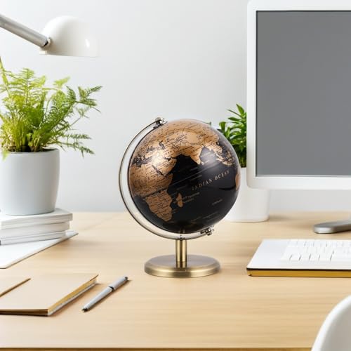 Globe terrestre rotatif vintage bronze accessoire table maison