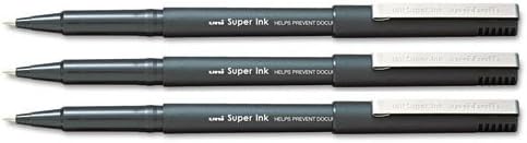 uni-ball Stick Micro Point Roller Ball Pens, 3 Black Ink Pens (60151)