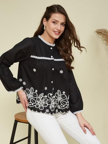 Image of J TURRITOPSIS Women's Cotton Peplum Casual Shirt