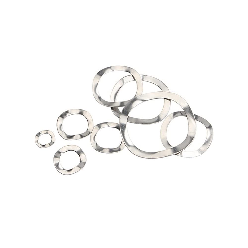 Lot de 50 rondelles élastiques ondulées en Acier Inoxydable 304 for roulements d'arbres, M3, M4, M5, M6, M8, M10, M12, M16, M19, M21, M25(M19x25x0.3mm)
