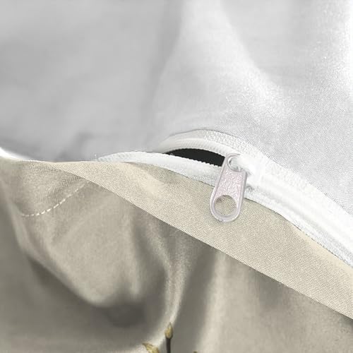 Parure de lit en microfibre de qualité supérieure coloris crème texturé doux