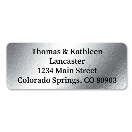 Foil Assortment Personalized Return Address Labels- Set of 144, Large Self-Adhesive, Flat-Sheet Labels By Colorful Images