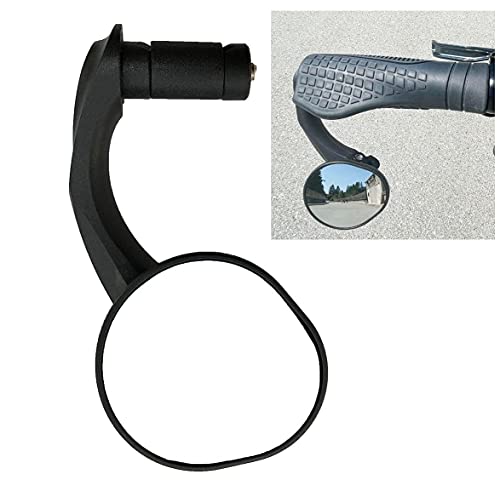 Hafny Bar End Bike Mirror, Super Convex Wide View Glass Bicycle Mirror, E-bike Mirrors, Rearview Bike Mirrors, Mirrors for Ebikes HF-M956-FR02(Silver Glass)