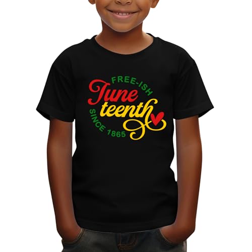 Juneteenth Shirts for Kids: 1865 Graphic Tshirt Toddler Boy Girl Equality Freedom Blouse Tops 2-6Y