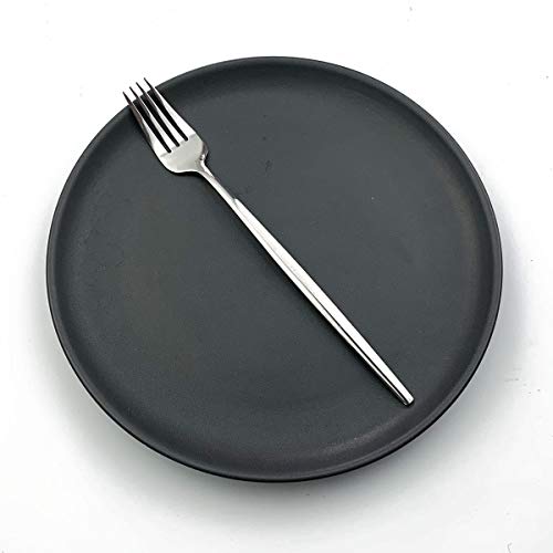 BRIIEC Salad Forks Set of 12 Silver Stainless Steel Silverware Flatware Forks, Appetizer Dessert Forks, Mirror Finish - 7.3 inches