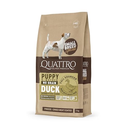 Image of Quattro Super Premium Puppy /Breeder Dog Food for Mini Breeds - Duck, 7 kg