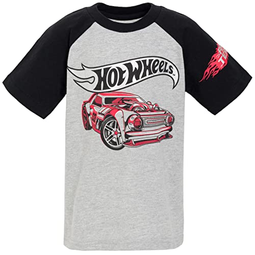 Hot Wheels Toddler Boys' 2-Pack Racing T-Shirts Grey and Red 5T - image 3