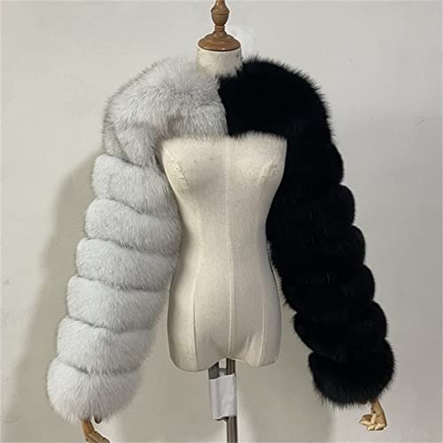 Fluffy Faux Fur Women's Scarlf Stole Shawl Shrug Wraps Mini Jacket Cover Up Outwear Tops with Sleeves3
