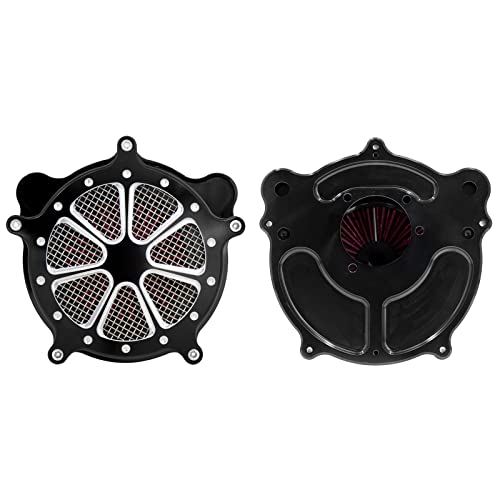 Filtre à air CNC noir pour Harley Touring Softail Dyna 2000-2017