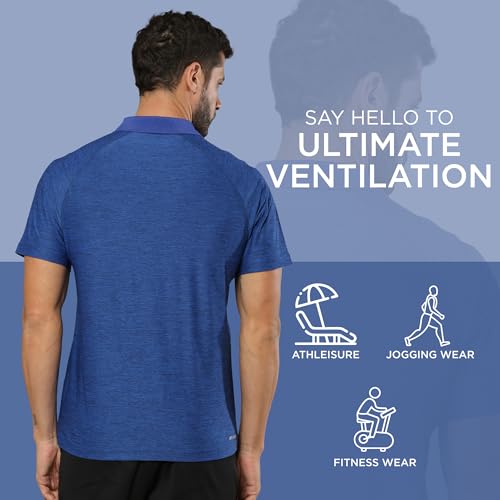Image of Men's Lightweight Dry Rush Tech Polo | Moisture-Wicking, Breathable, Stretchable, Wrinkle-Resistant, Quick-Dry, Anti-Odor