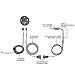 MaxTow Double Vision 1500 F Pyrometer Exhaust Gas Temperature EGT Gauge Kit - Includes Type K Probe - Black Gauge Face - Blue LED Dial - Analog & Digital Readouts - for Diesel Trucks - 2-1/16