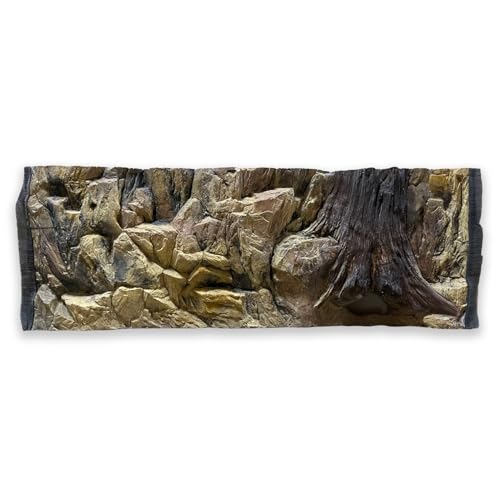 ZooPaul Aquarium Rückwand 3D 100x40cm 100x50cm 100x60cm Terrarium Hintergrund Fels Stein Wurzel Struktur Amazonas NEU