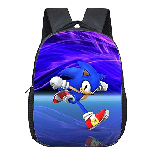 LIJIA Bolsa de Sonic Super Shadow Mochila Niños Escuela Bolsas Niñas Jardín Infantes