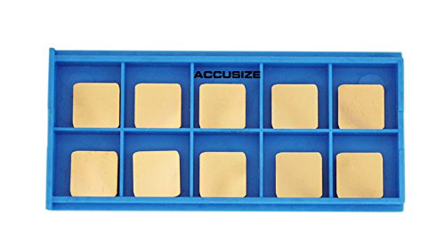 Accusize Industrial ToolsSPG422 Carbide Inserts TiN Coated 10 Pc Set, 2136-1026x10