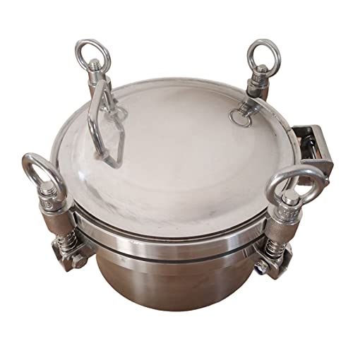 New Stainless Steel Pressure Circular Manhole Cover Tank Round Manway Door 200mm