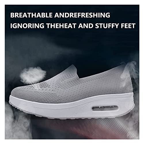 Women's Orthopedic Sneakers, 2023 New Air Cushion Non-Slip Walking Shoes, Breathable Mesh Platform Sneakers, Arch Support Orthopedic Stretch Shoes for Women4