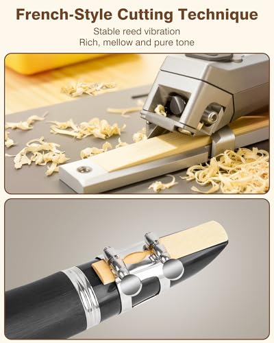 Image of New bee 10pcs Bb Clarinet Reeds Strength 1.5 Individually Packed with Reed Case, Thinner Reed Tip Advanced Cutting Technology for Clarinet Beginner and Player