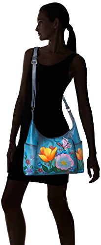 Image of Anna by Anuschka Handpainted Women's Genuine Leather Large Shoulder Hobo