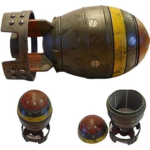 GUUTOP Mini Nuke Bomb Storage Box, Retro Small Resin Bomb Shape Storage Bin, Best Gifts for Kids Boys and Men, Table Decoration Cover