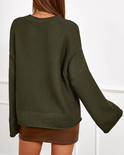 KIRUNDO Oversized Sweaters for Women Chunky Ribbed Knit Tops - image 2