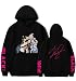Allfwin Blackpink Hoodie Lisa Jennie Jisoo Rosé Autographed Kpop Hooded Sweatshirt Jacket Sweater Pullover (Black-Jisoo,Large)