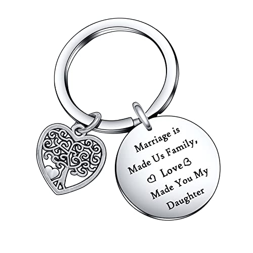 De&ai Daughter in Laws Wedding Day Birthday Christmas Gift Daughter Keychain