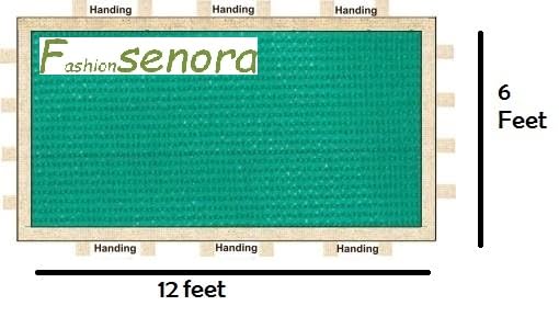 Image of Neewar Stitched Green Shade net for Terrace, Garden, Green House, Balcony & Gardening Multipurpose 75% UV Sun Protected -Size 6x12 Feet