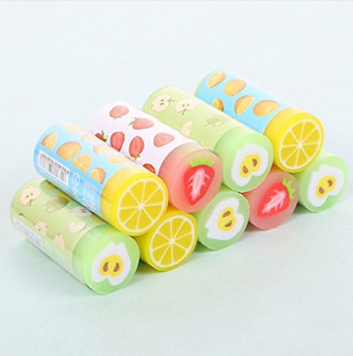 X1 Creative Kawaii Fruit Rubbers Cute Qiwi Orange Pencil Erasers For Kids Gift Korean Stationery