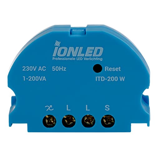 Ion Industries Touchdimmer - Wandschalter mit zeitlosem Design, professioneller dimmbarer Lichtschalter, Ein- und Ausschalter und Drehknopf, geeignet für alle Marken von Frontplatten Cover