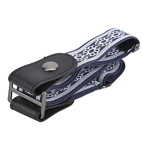 Alomejor Waist Belt No Buckle Stretch Belt For Women/Men Buckle Elastic Waist Belt for Jean Pants Dresses(Printed Blue)