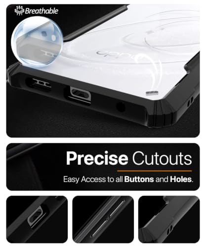 Image of WOW IMAGINE Shock Proof Clear Back Case Mobile Cover for Oppo Reno 16c 5G (Hard | Hybrid PC + TPU | Full Armour Device & Camera Protection | Black)