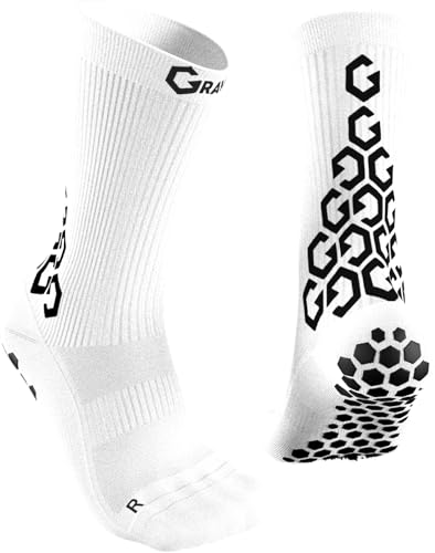SENDA Gravity Performance Grip Socks with Non-Slip Technology, Soccer, Running, Basketball, Unisex, Crew Length