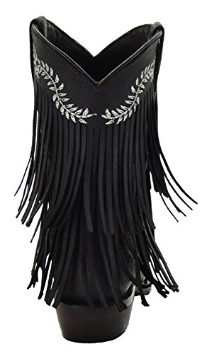 Soto Boots K3006 Dark Brown Little Cowgirl Fringe Boots3