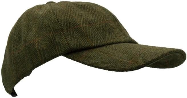 Walker and Hawkes Kid's Derby Tweed Bretton Baseball Cap - Adjustable Velcro Fit, Teflon Fabric Protector, Wool Blend Shell