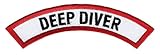 Deep Diver Chevron Patch Embroidered Iron On Scuba Diving Emblem Souvenir