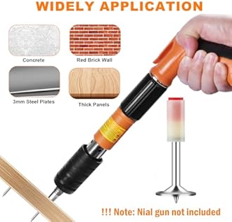 400pcs 7.3mm Round Nails for Concrete Nail Gun, Nails for Wall Fastening, Manual Steel Concrete Gun Accessories - Nails for Ceiling Cable Ducts Fixed Slotting Device Repair Tool Home DIY