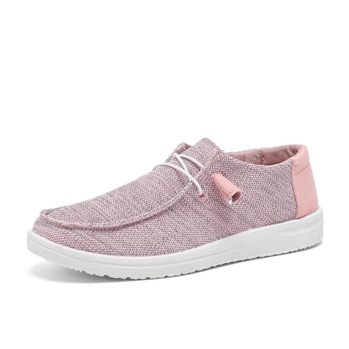Image of betyswear Womens Loafers Women Shoes Casual Slip-On Canvas Shoes Breathable Lightweight Boat Shoes for Women