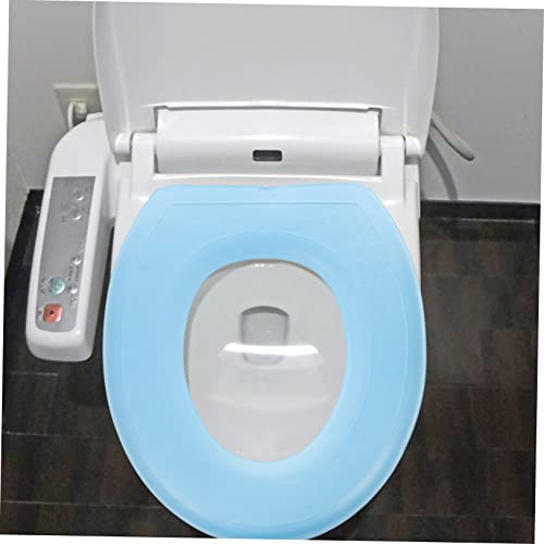 Hohopeti 2 Stück Toilettensitzkissen Sitzwärmer Toilettenringband Toilettenaufkleber Badezimmer Toilettenauflagen Badezimmer Gepolsterte Deckelbezüge Toilettenabdeckungen Warme – Bild 6