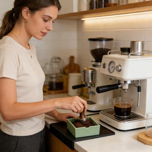 Caja de almacenamiento de café espresso estilo con base protectora contra impactos 3