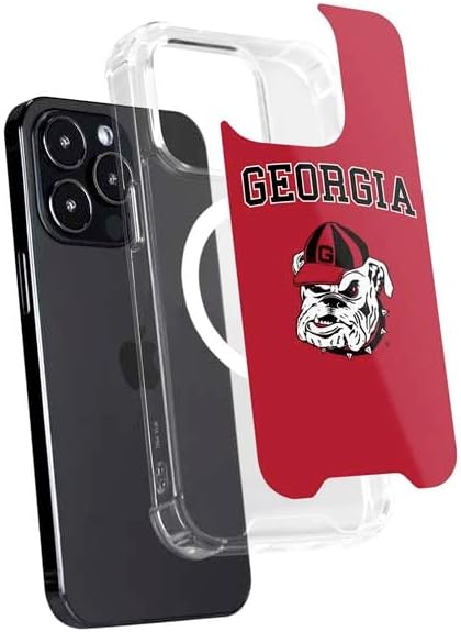 Skinit Phone Case Compatible with MagSafe iPhone 15 Pro - Officially Licensed University of Georgia Bulldogs Logo Design
